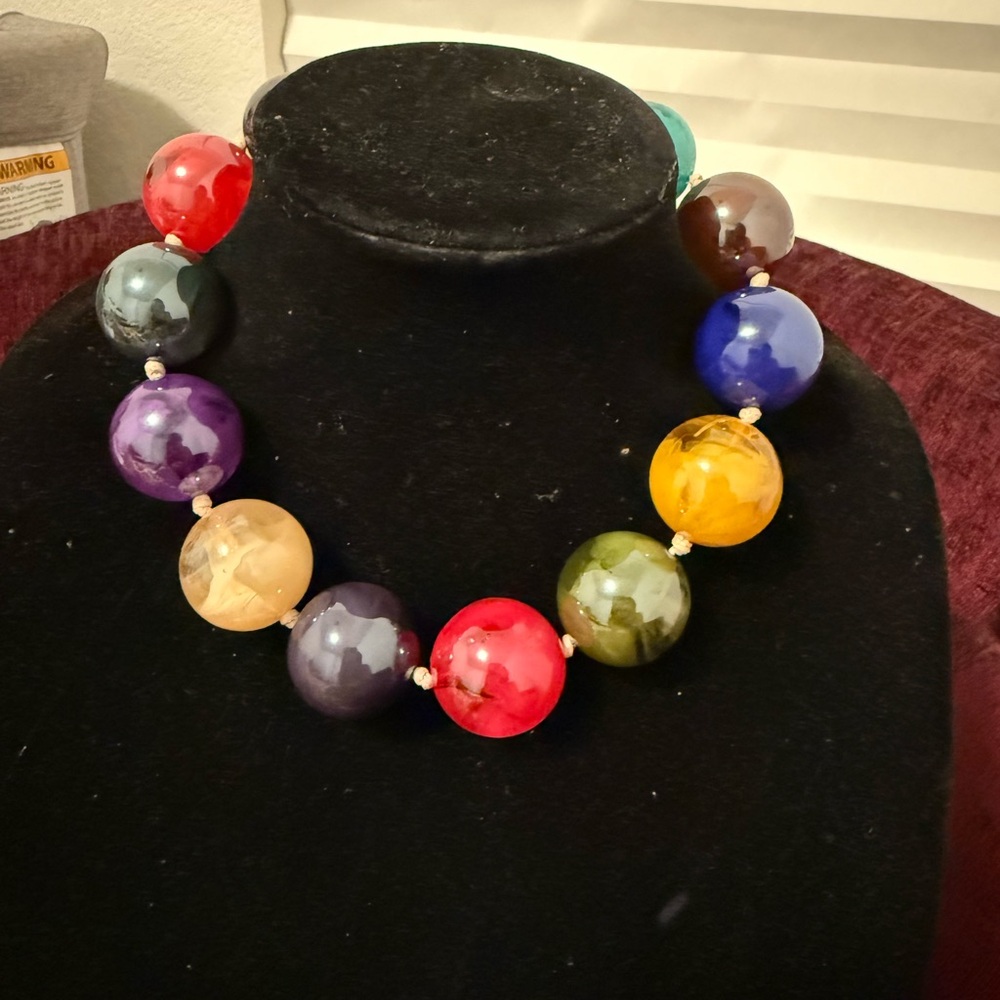 Sassy Jones Bold Multicolor Statement Necklace - image 1